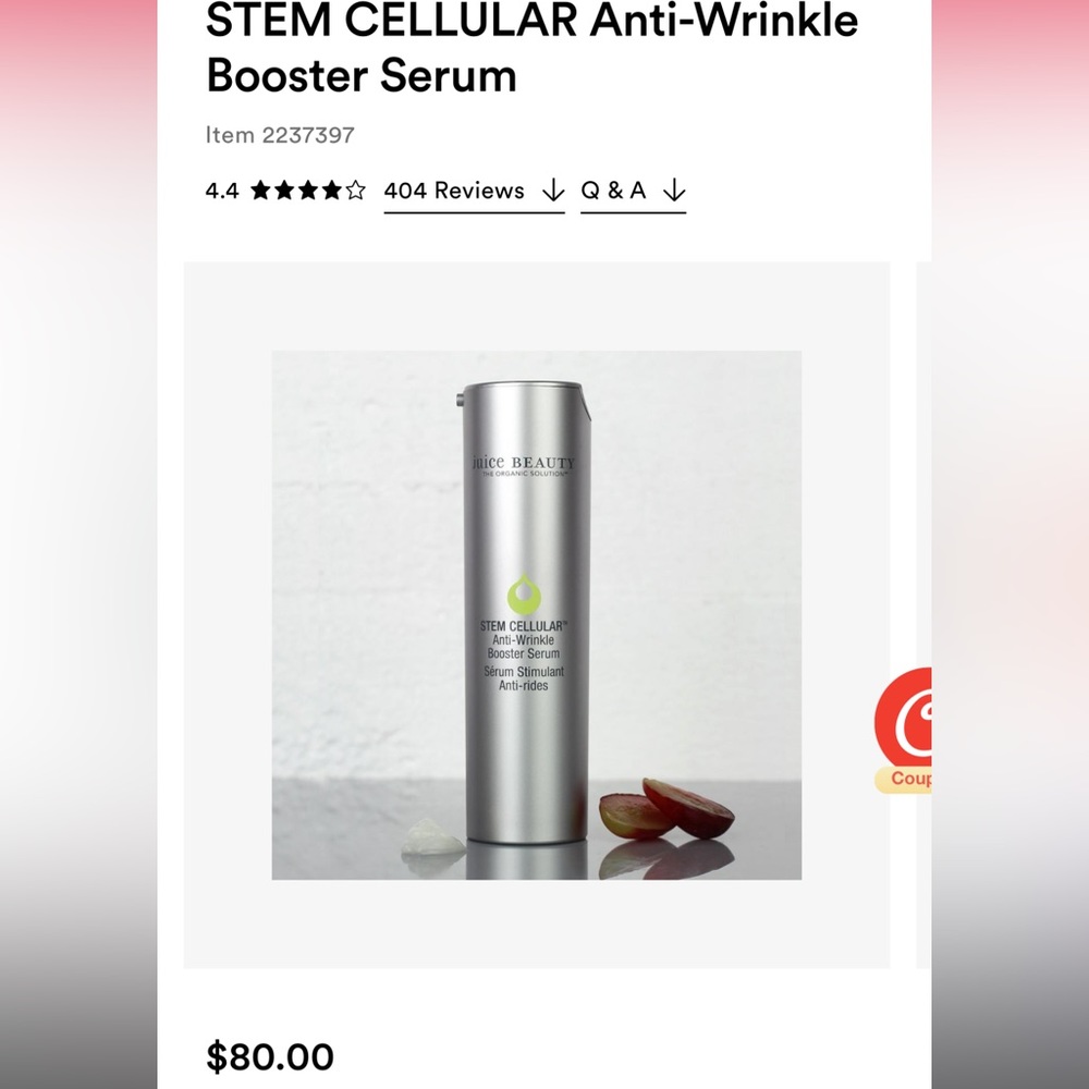 Juice Beauty STEM CELLULAR Anti-Wrinkle Retinol Overnight Serum